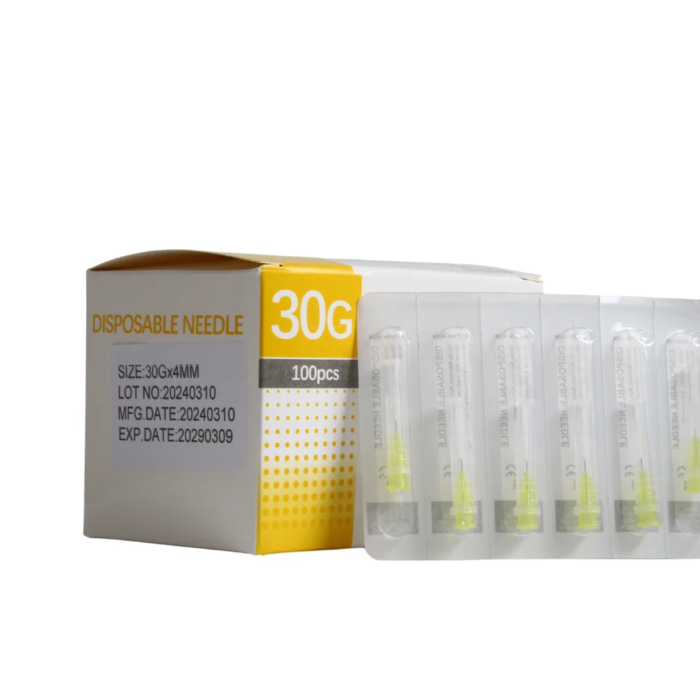 100PCS/BOX Tattoo Small Painless Beauty Needle 30G4MM 30G6MM 30G8MM 30G13MM Superfine Sterile Injector Needle Eyelid Tools