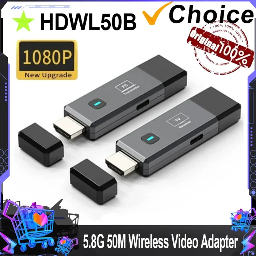 

New HDMI-Compatible Wireless Transmitter Receiver Kit TV Stick Dongle Video Adapter for PC Camera Laptop To Projector Monitor TV