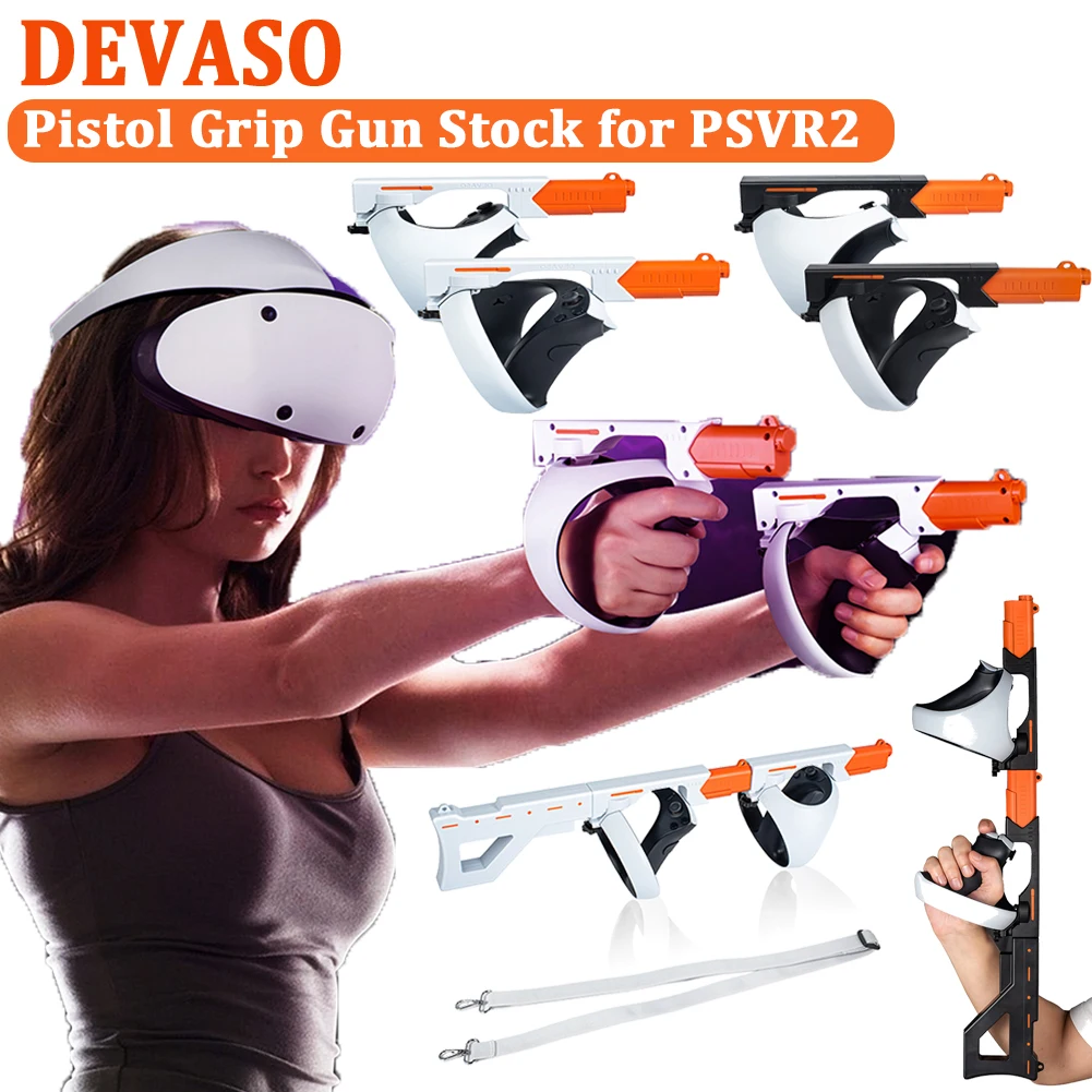 Magnetic Fake Gun Stock Quick Release VR Controllers Holding Game Accessories Somatosensory Gun Mount for PSVR2