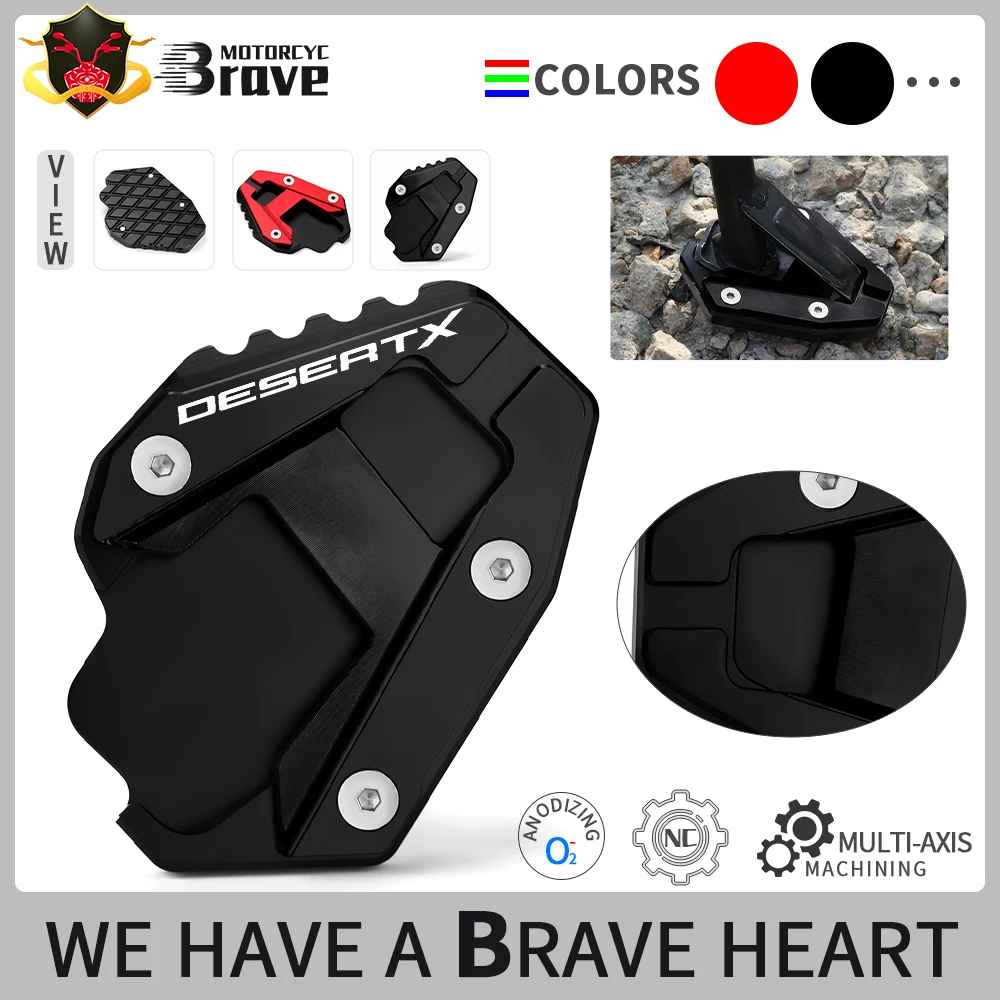 

Аксессуары для мотоциклов CNC алюминиевая Ножка Подставка боковая подставка увеличивающая удлинительная пластина для Ducati Desert X десерtx 2022 2023