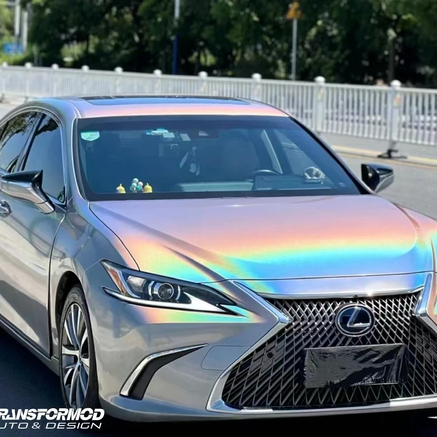 

2024 Fashion Design PPF Protective Holographic Car Wrap Vinyl Film PVC PET Material Body Color-Changing Roll Paint Protection