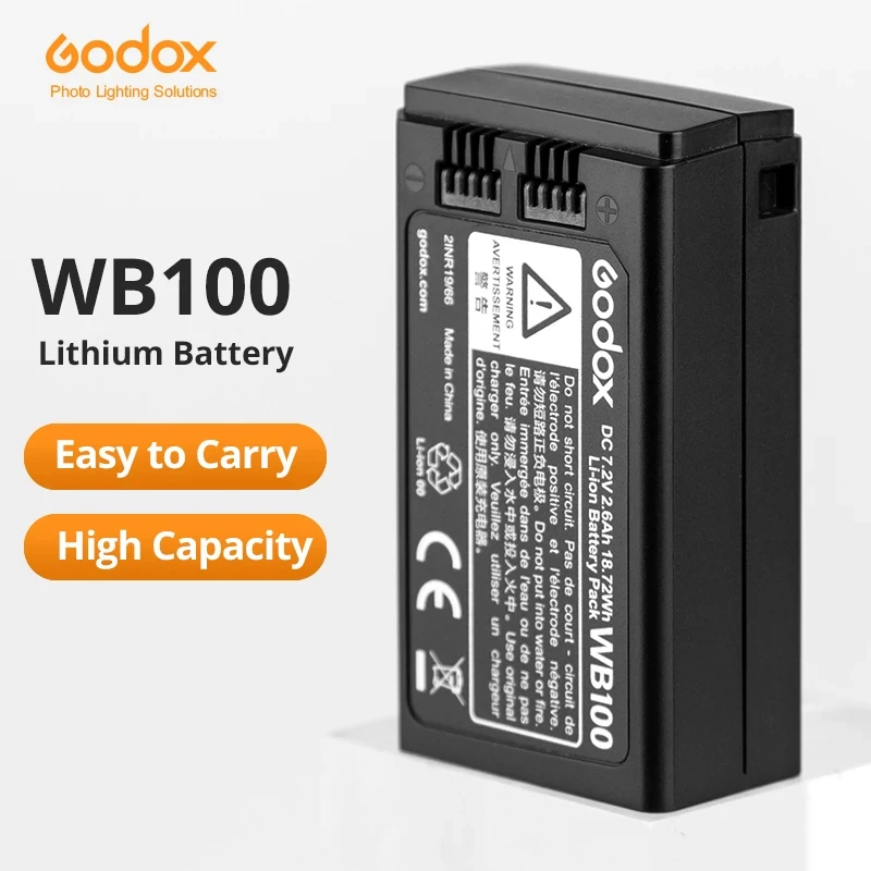 

Godox AD100PRO WB100 Li-ion Battery Pack for Godox AD100PRO V1 Flash