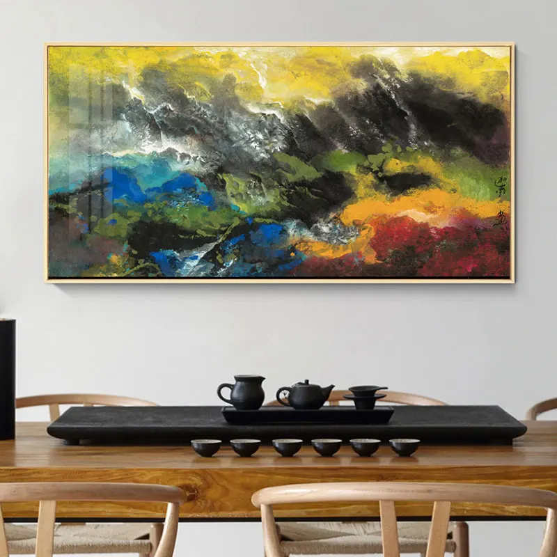 الحديثة الشمال الملونة مجردة خط الهندسة الرسم على لوحات القماش الجدارية الملصقات صور طباعة لمكتب غرفة المعيشة ديكور المنزل