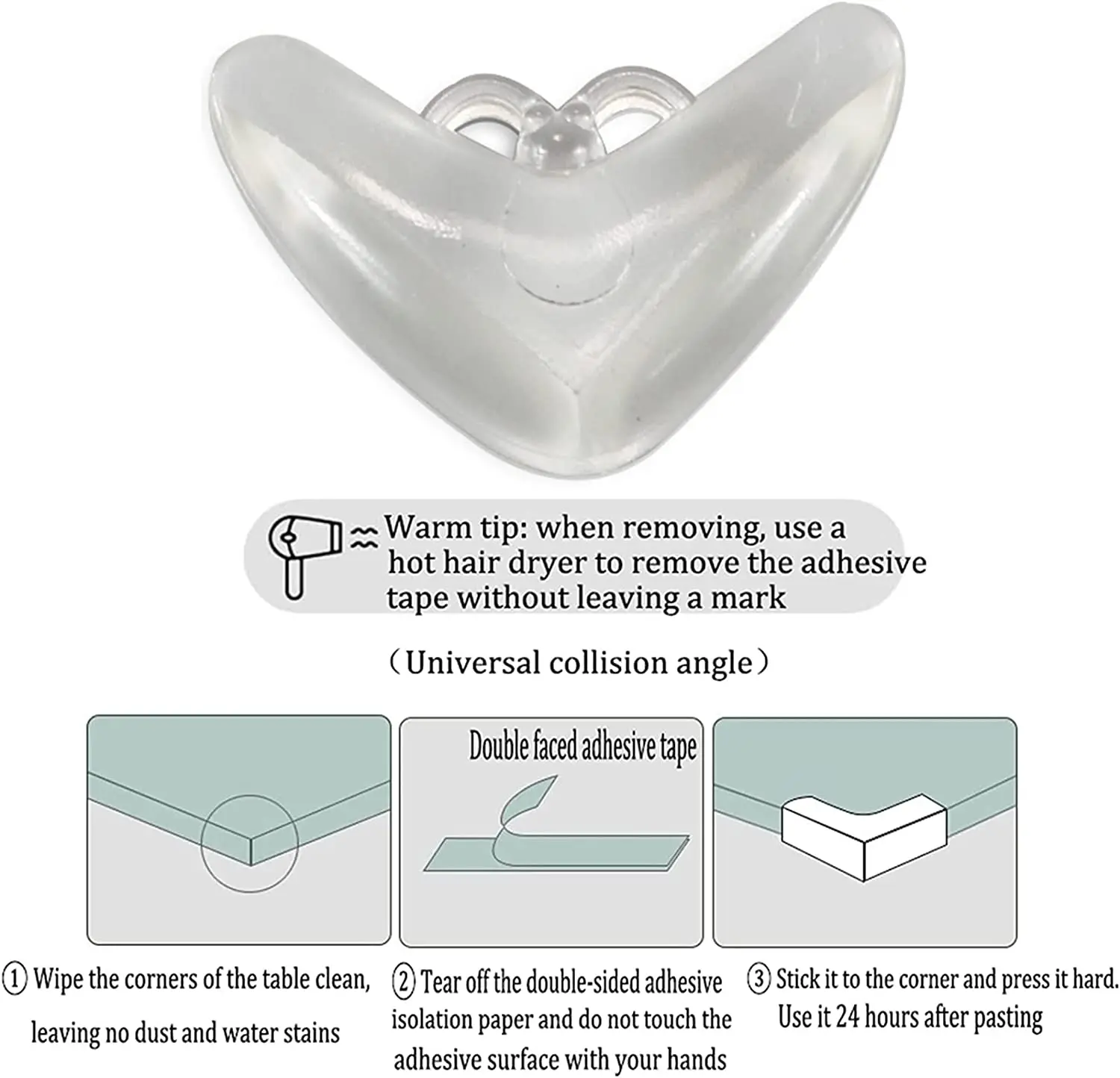 Protectores de esquina de seguridad anticolisión, parachoques a prueba de bebé y cojín para cubrir bordes afilados de muebles para bebé, paquete de 10