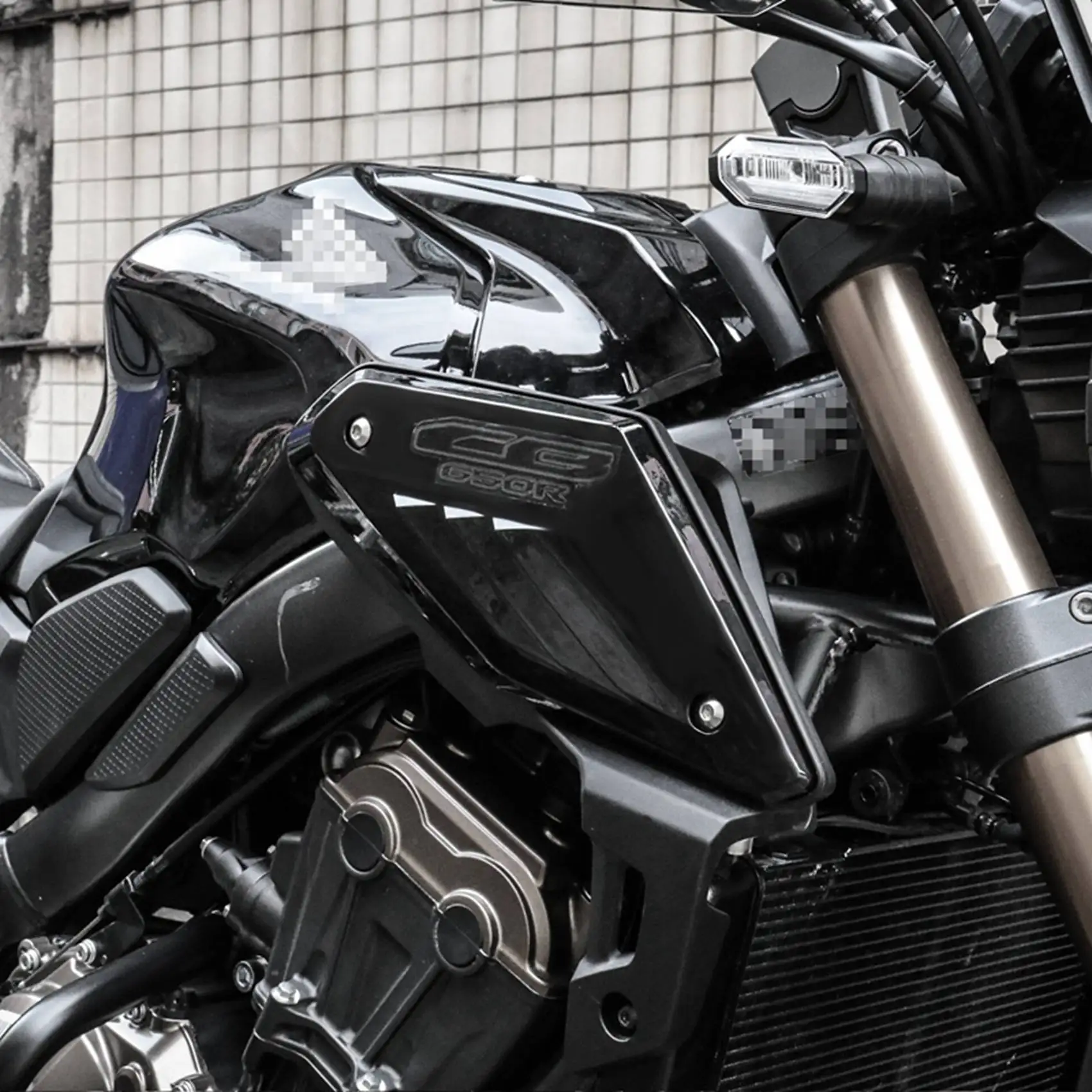 غطاء لوحة جانبية لإطار الدراجة النارية ، غلاف واقي لأنابيب السحب الواقية لهوندا CB650R ، من أجل هوندا