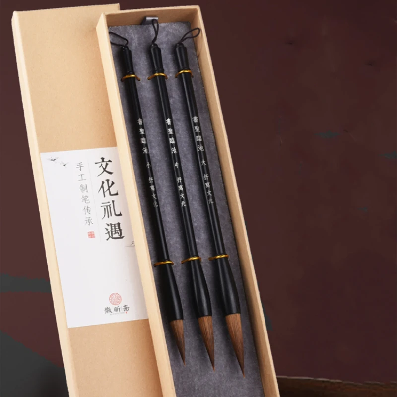 

Regular Script Lian Brush Pen Weasel Woolen Multiple Hair Painting Writing Brush Running Script Calligraphy Brush Tinta China