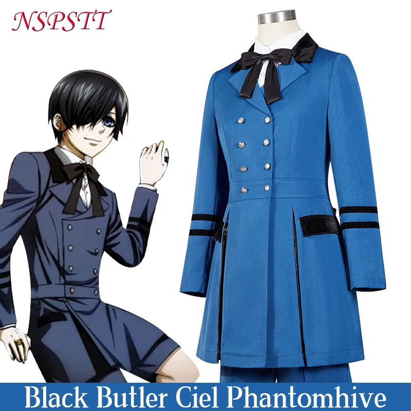 Костюм для косплея Ciel Phantomhive (NSPSTT), полный комплект, аниме-наряд из «Чёрного дворецкого», для Хэллоуина и ролевых игр
