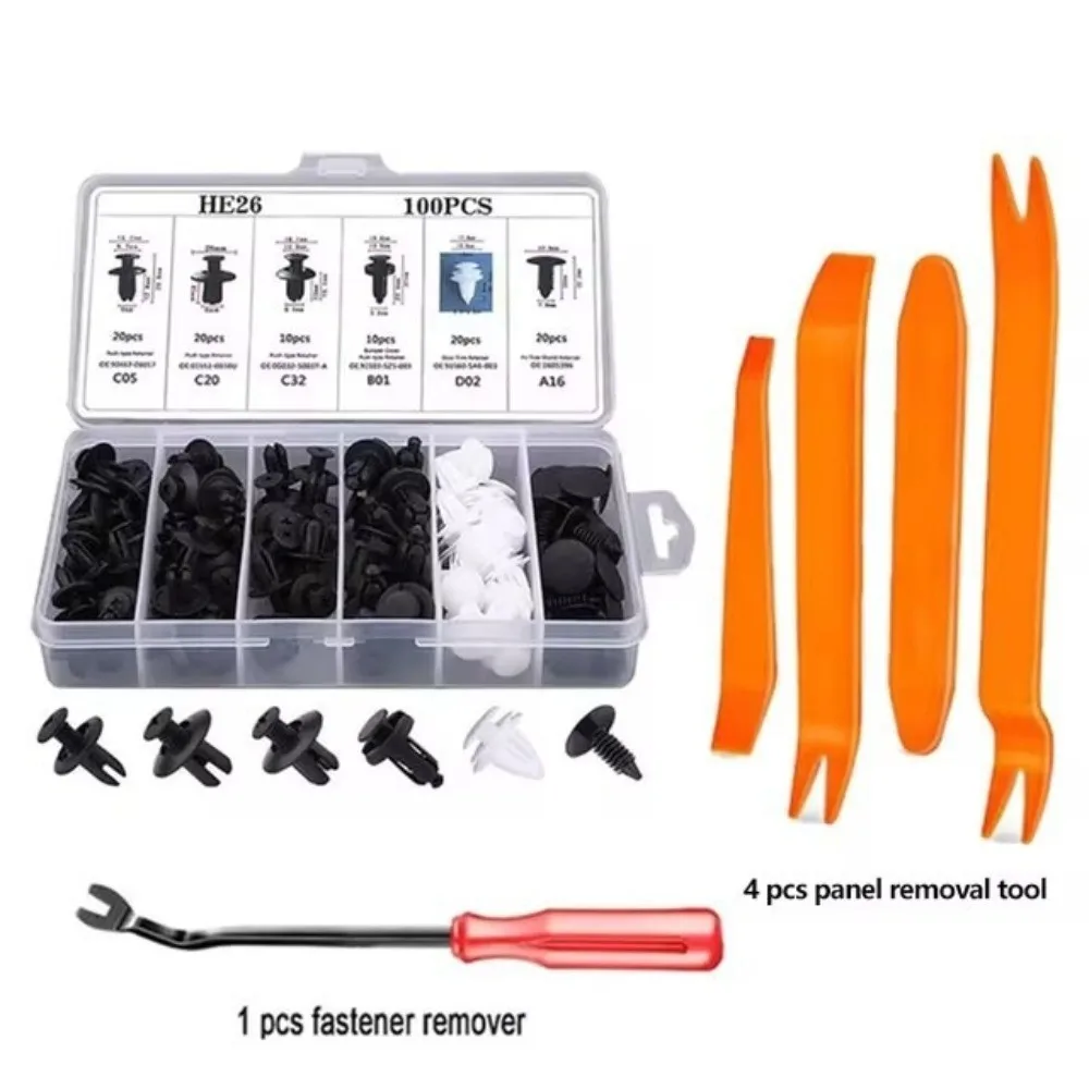 Mixed Sizes Car Body Push Retainer Plastic Push Pin Design Auto Fastener Clip Kit Interior Decoration Fastener