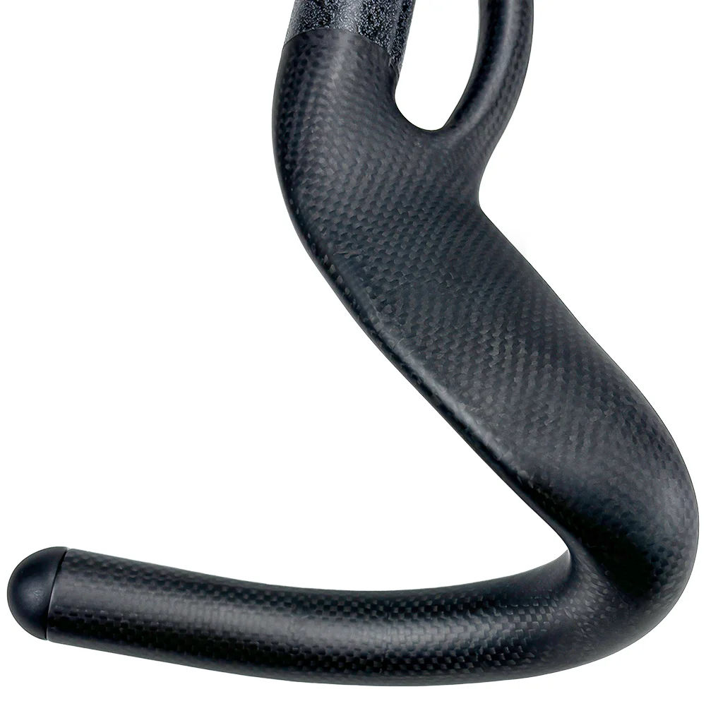 BALUGOE Carbonfaser-Fahrradlenker für Sprint- und Match-Fahrten, TT-Fahrradlenker, fest montiert, schwarz matt, 31,8 mm, Sport, UCI – Detail 11