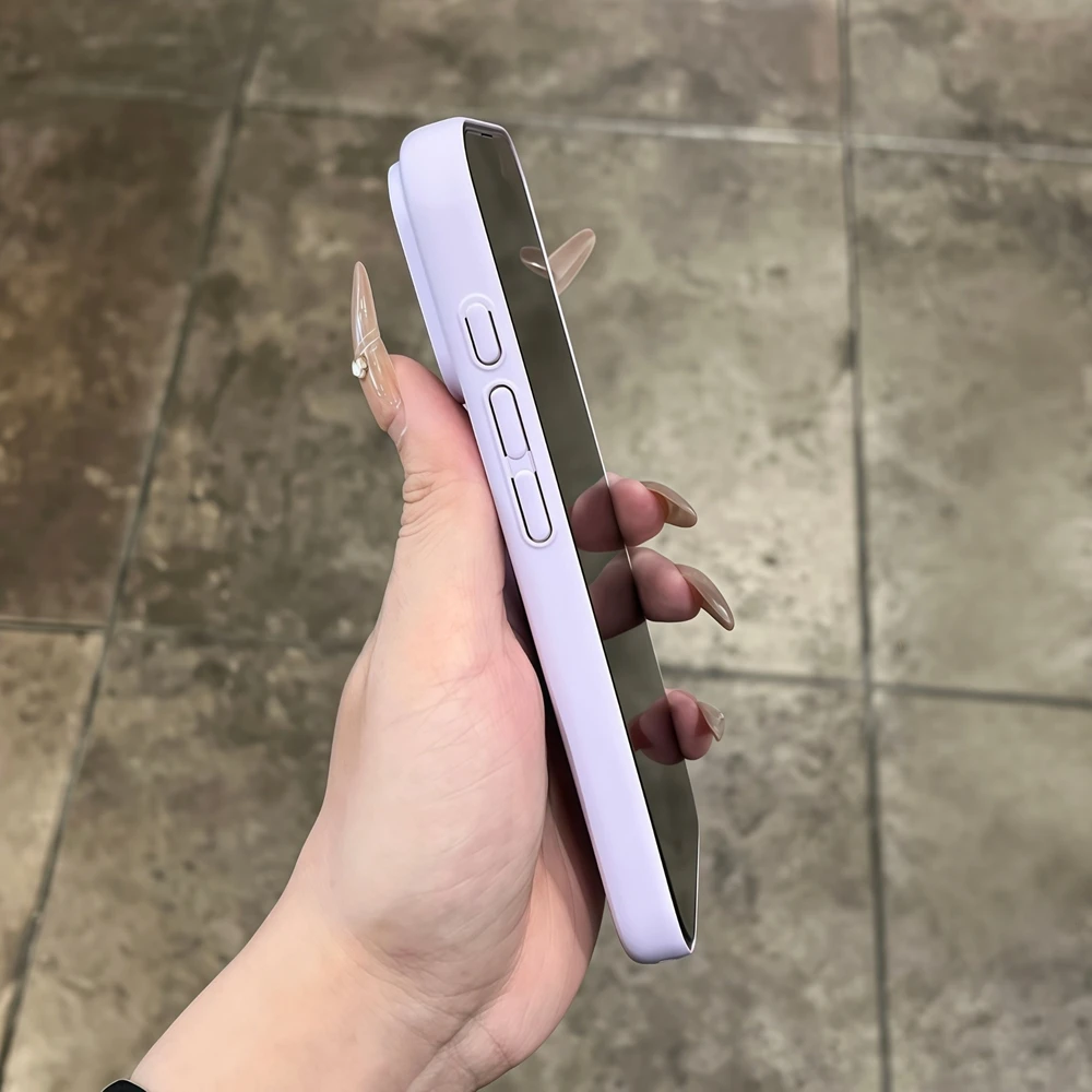 Hochwertige, glänzende und stoßfeste Hartglas-Schutzhülle für iPhone 17, 16, 15, 14, 13, 12, 11 Pro Max Plus in der Farbe Macaron Candy (auch für iPhone Air geeignet)_voghion.com