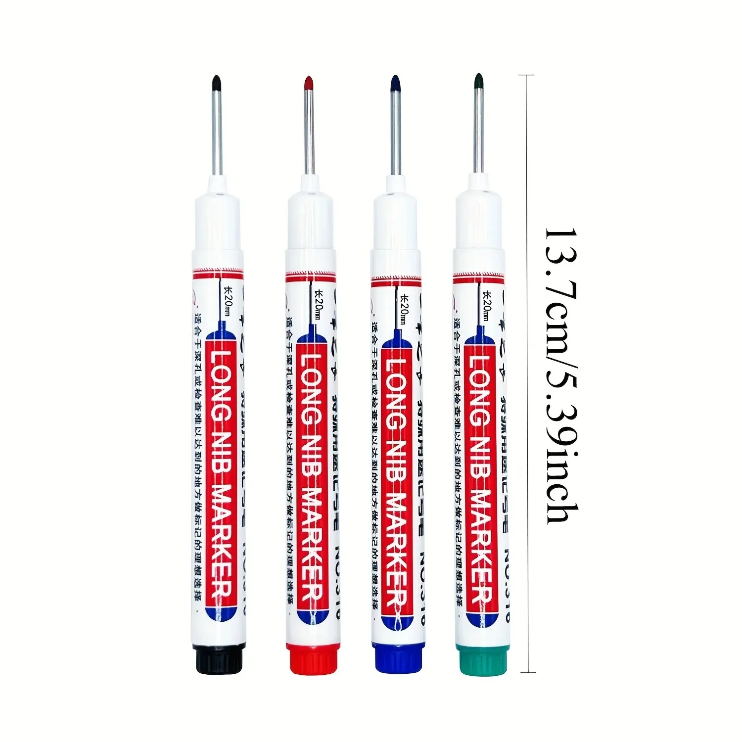 1-5pcs 20mm Deep Hole Long Nib Head Markers For Metal Perforating Pen Waterproof Bathroom Woodworking Decoration Multi-Purpose