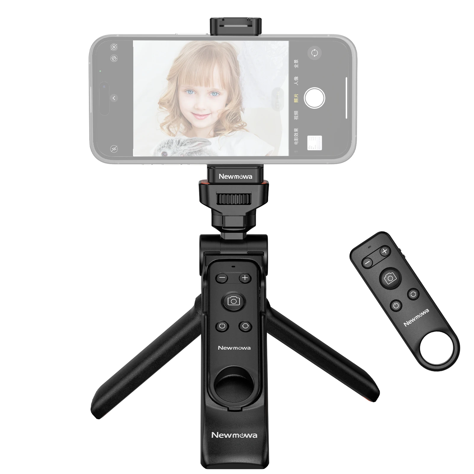 Phone Remote Shutter Tripod,Detachable Remote Control for iPhone Video Photo Shooting/Zooming/Lens Switching, for iPhone13/14/15