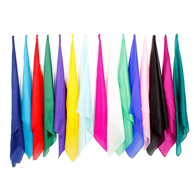 1pc 90cm*90cm Real Silk Magic Scarf Ultra-thin Multicolor Stage Magic Trick Magia Magie Magica Magicians Prop Accessory Illusion