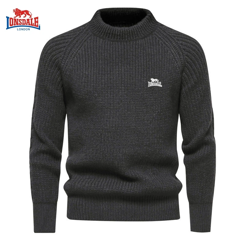 New autumn and winter men's high-quality knitted pullover, fashionable and casual, warm and thick sweater, versatile top