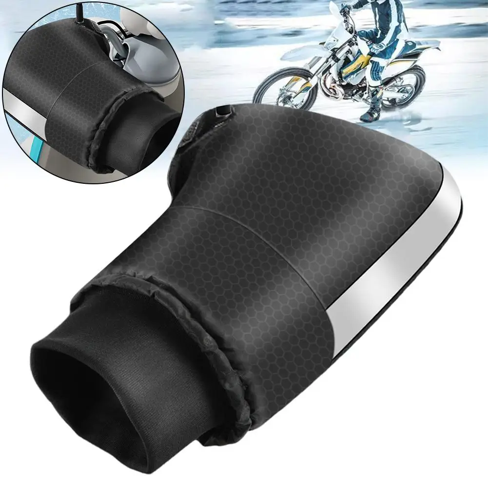 1 Pair Motorcycle Handlebar Muffs Winter cycling gloves Waterproof Thermal E-Bike Handle Gloves Mitts bar Motorbike Snowmob P8K7