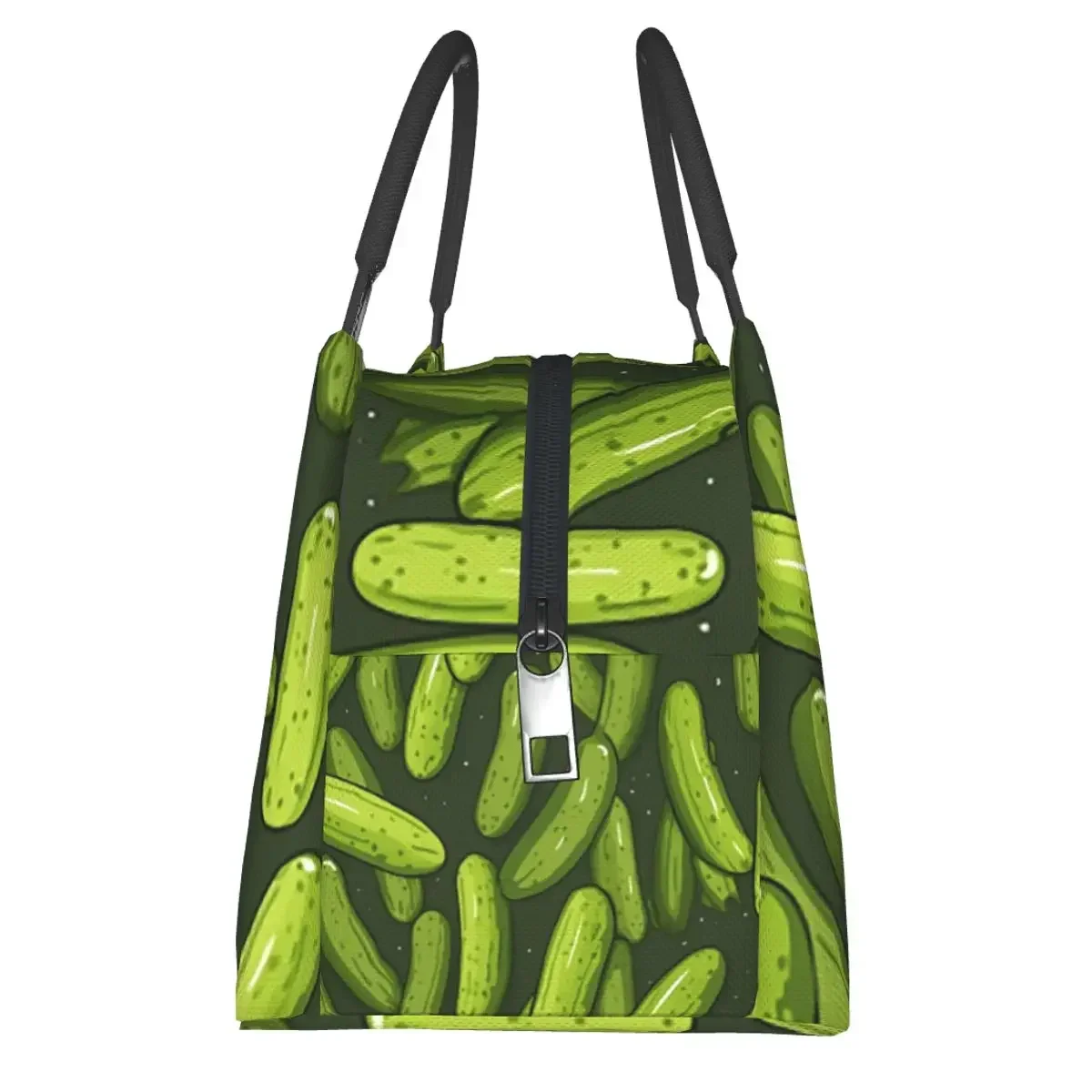 Gherkin Pattern Lunch Bags Insulated Bento Box Leakproof Lunch Tote Picnic Bags Cooler Thermal Bag for Woman Kids Work