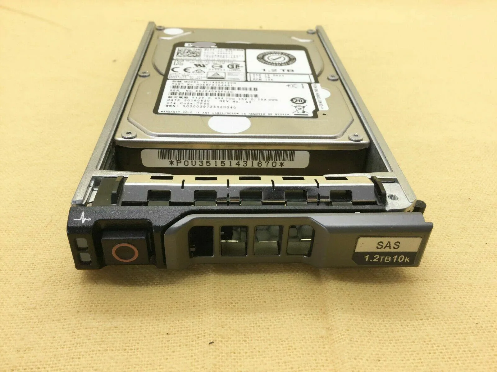 

For 89D42 089D42 1.2TB 10K 12Gb/s 2.5" SAS Hard Drive AL14SEB120N IN W Tray