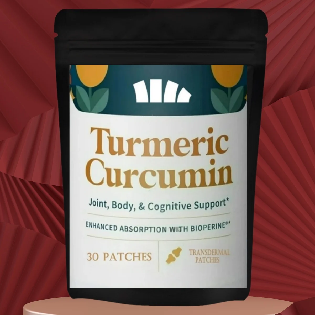 

Turmeric Curcumin Transdermal Patches Joint, Health & Cognitive Support- 30 Patches