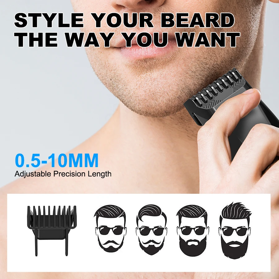 The Beard Men's Beard Trimmer - 20 Length Adjustable Cordless Clipper for Facial & Body Manscaping image 4
