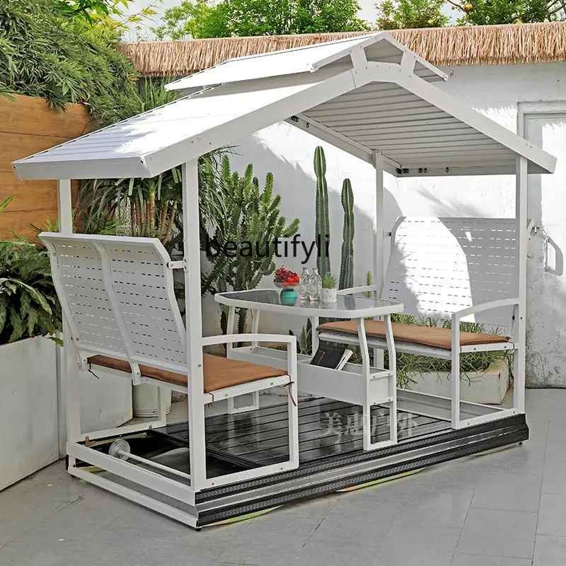 

Multi-person autumn thousand-person chair Outdoor slide rail Hanging chair Rocking chair Leisure