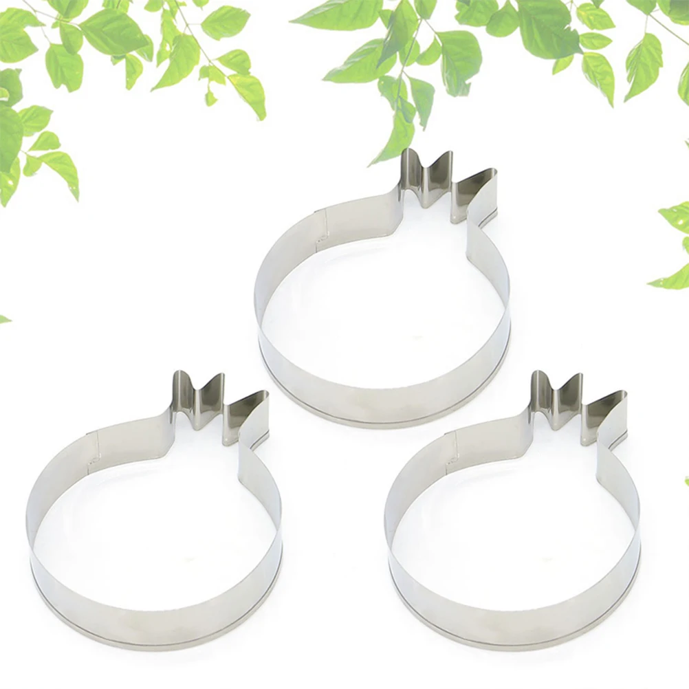 

3 pcs Pomegranate Cookie Molds Stainless Steel Baking Tool Non Stick Cake Fondant Dessert Pastry Cutters Easy Demould Eco
