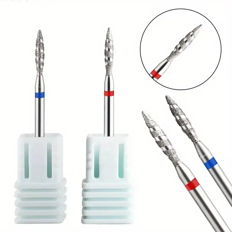 Forets de manucure électriques, cône diamant, foret à ongles, fraises rotatives, pour enlever les cuticules, outils, accessoires