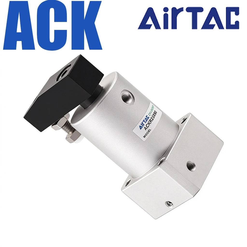 AirTAC Corner Air Pneumatic Cylinder ACK-L/R-25/32/40/50/65-90/180 Left/Right Rotation Clamping Rotating Cylinder Piston