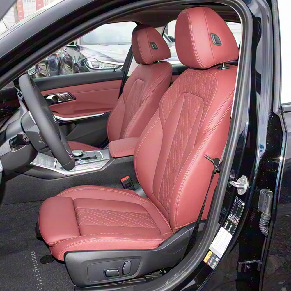 

Для BMW i3 G28 2022 2023 2024 2025 2026 чехлы на автомобильные сиденья из искусственной кожи на заказ, полный комплект аксессуаров для защиты салона