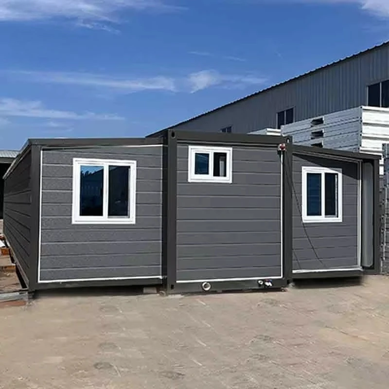 20ft Expandable Container House with Roof & Shed, Made of Durable Sandwich Panel Material