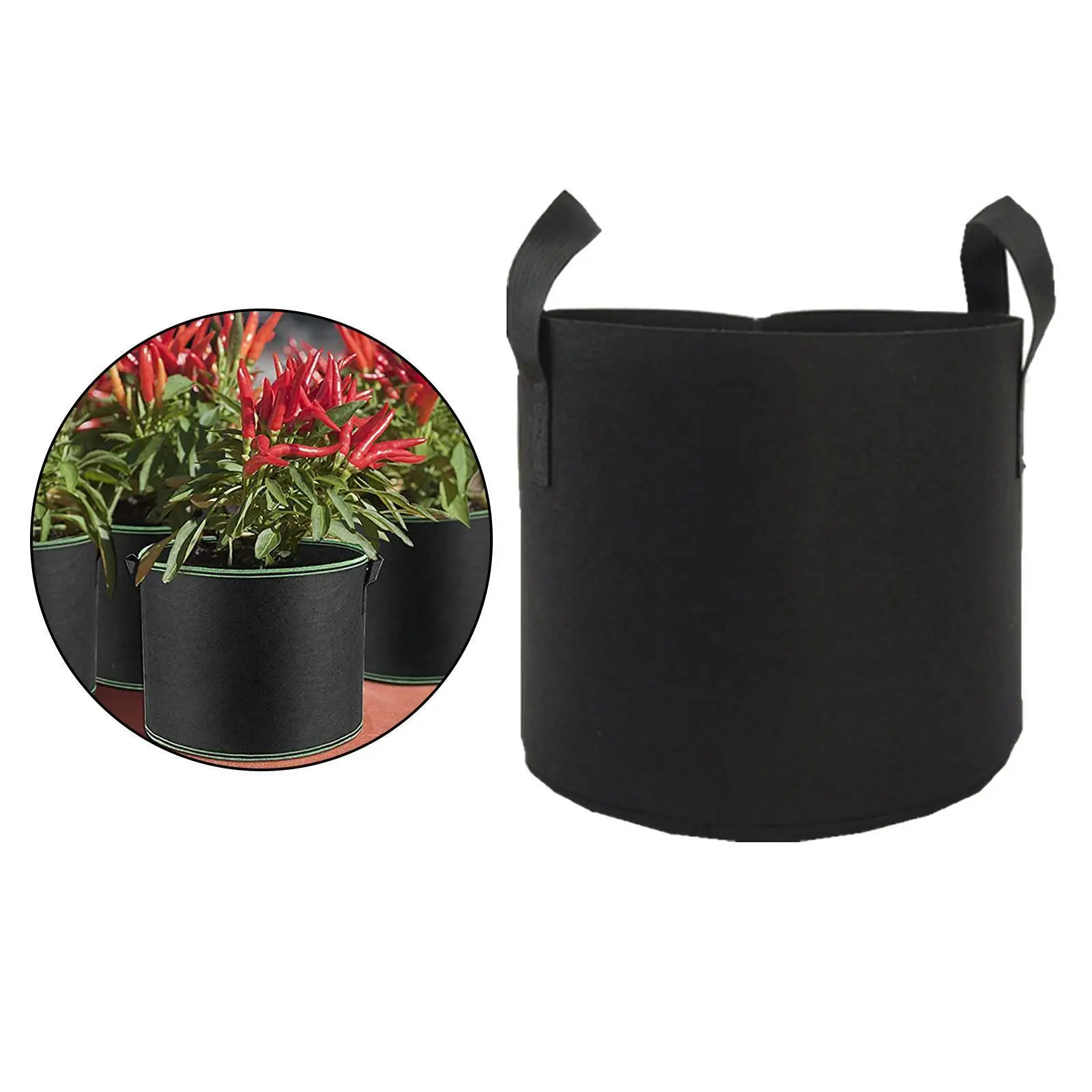 Grow Bags Garden Non-Woven Aeration Plant Vegetables Fabric Pot 50 Gallon