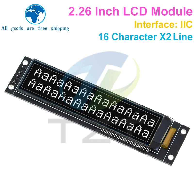 Imagem -04 - Tzt-módulo de Tela Oled Branco para Arduino Ips 1602 Caracteres Interface Iic Ks0066 Drive ic 3.3v 2.26 in 4pin