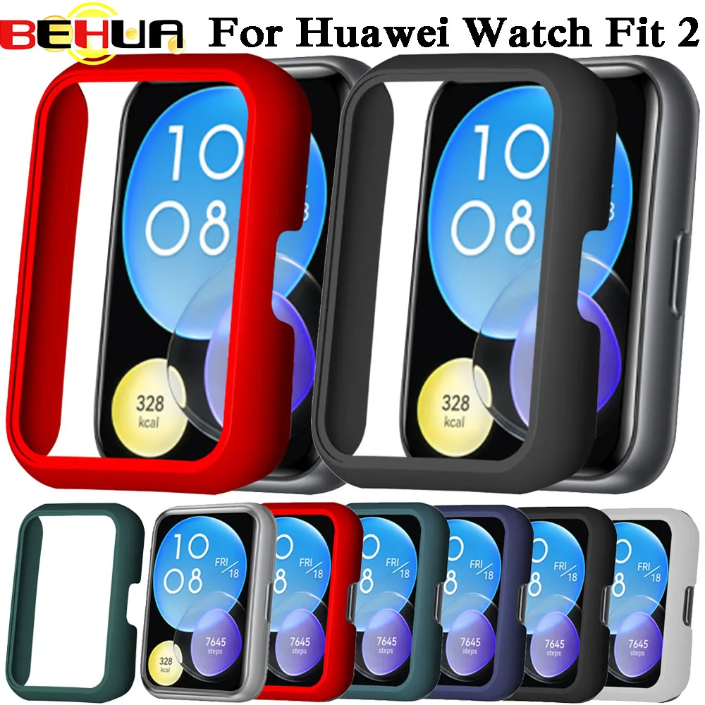 BEHUA PC Hard Protective Case For Huawei Watch Fit 2 Protector Cover For Huawe Fit2 Smart Frame Shell Bumper Shockproof frame