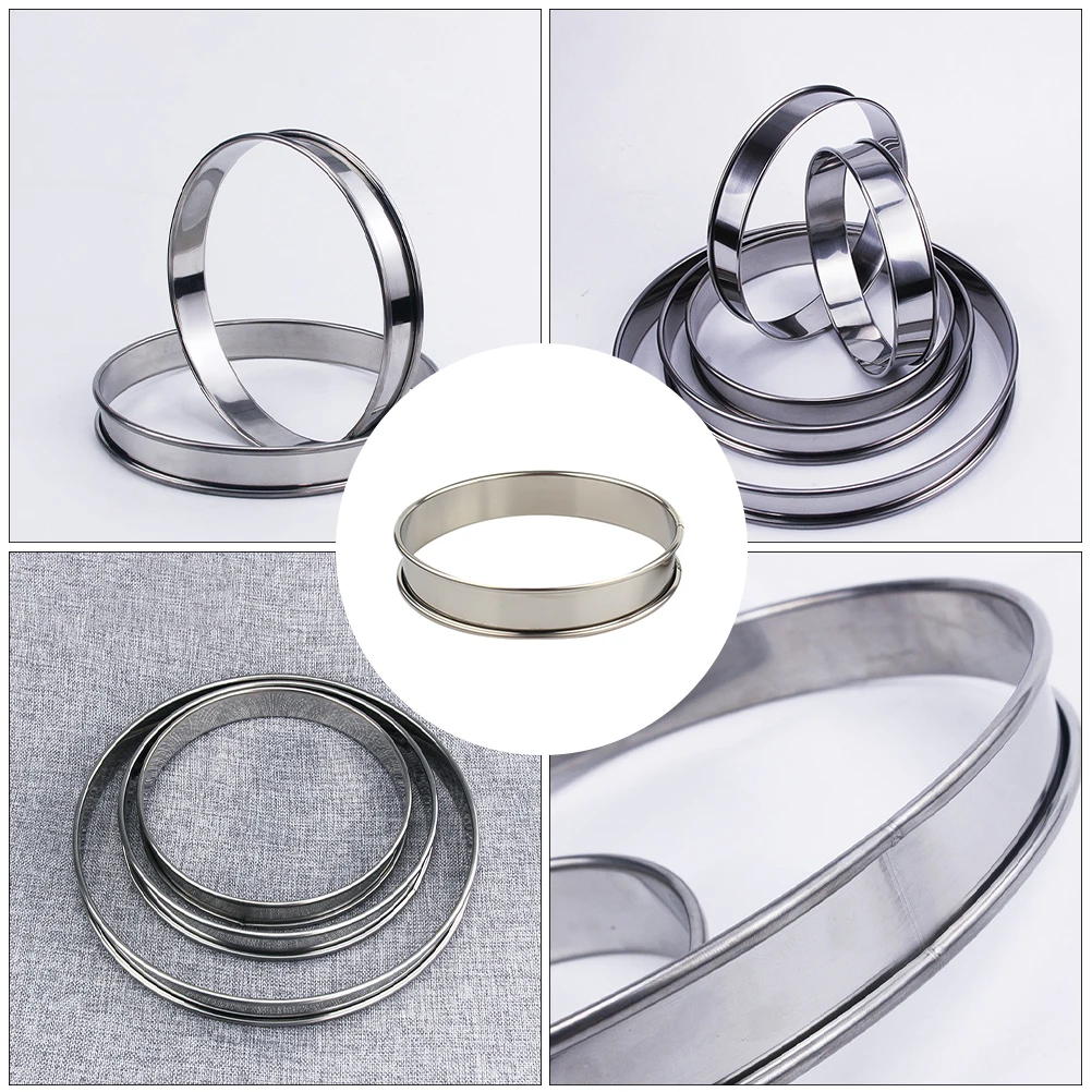 

Pizza Saucing Stainless Steel Baking Tool Deep Extra Veggies Cheese Kitchen Ring For Pizza Pan Practical Cleaning
