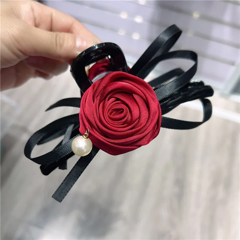 13 cm Rosen-Haarspange, große Haarklammer, eleganter Haarschmuck, Pinzas Para El Cabello – Detail 15