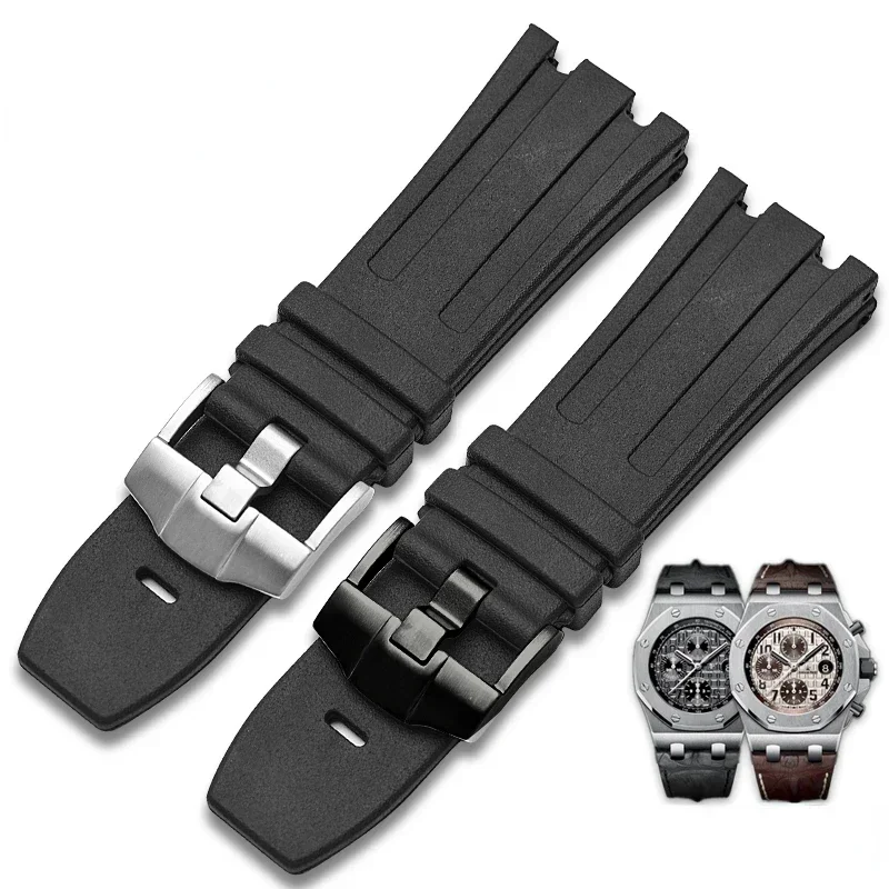 Rubber Watch Strap for Audemars and Piguet Royal Oak Offshore AP 15707 26471 26178 15703 Silicone Men\'s Watch Accessories 28mm