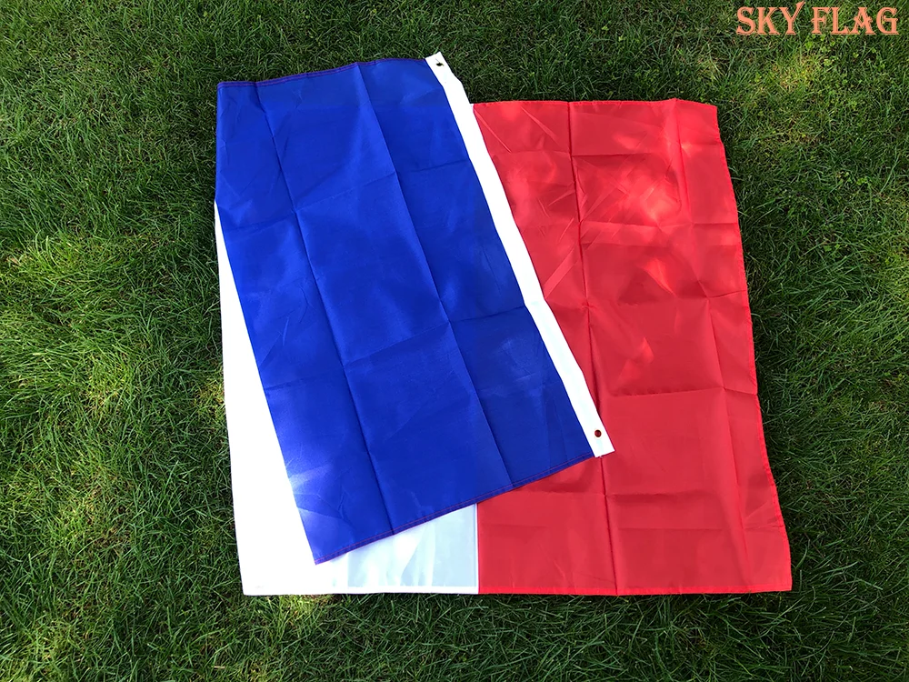 Himmel Flagge versand kostenfrei große Frankreich Flagge 90*150cm hängen blau weiß rot fra fr Französisch Polyester Banner Dekoration Französisch Flagge