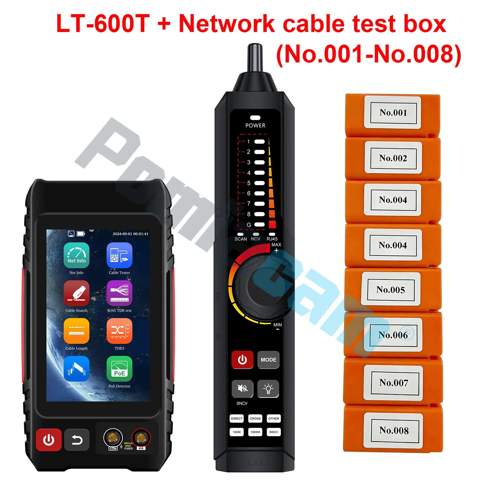 Network Cable Tester,UTP Cable Tester,Ethernet Cable Tracker, 4 Inch IPS Screen VFL OPM DMM TDR, Level Meter, POE++ Detection