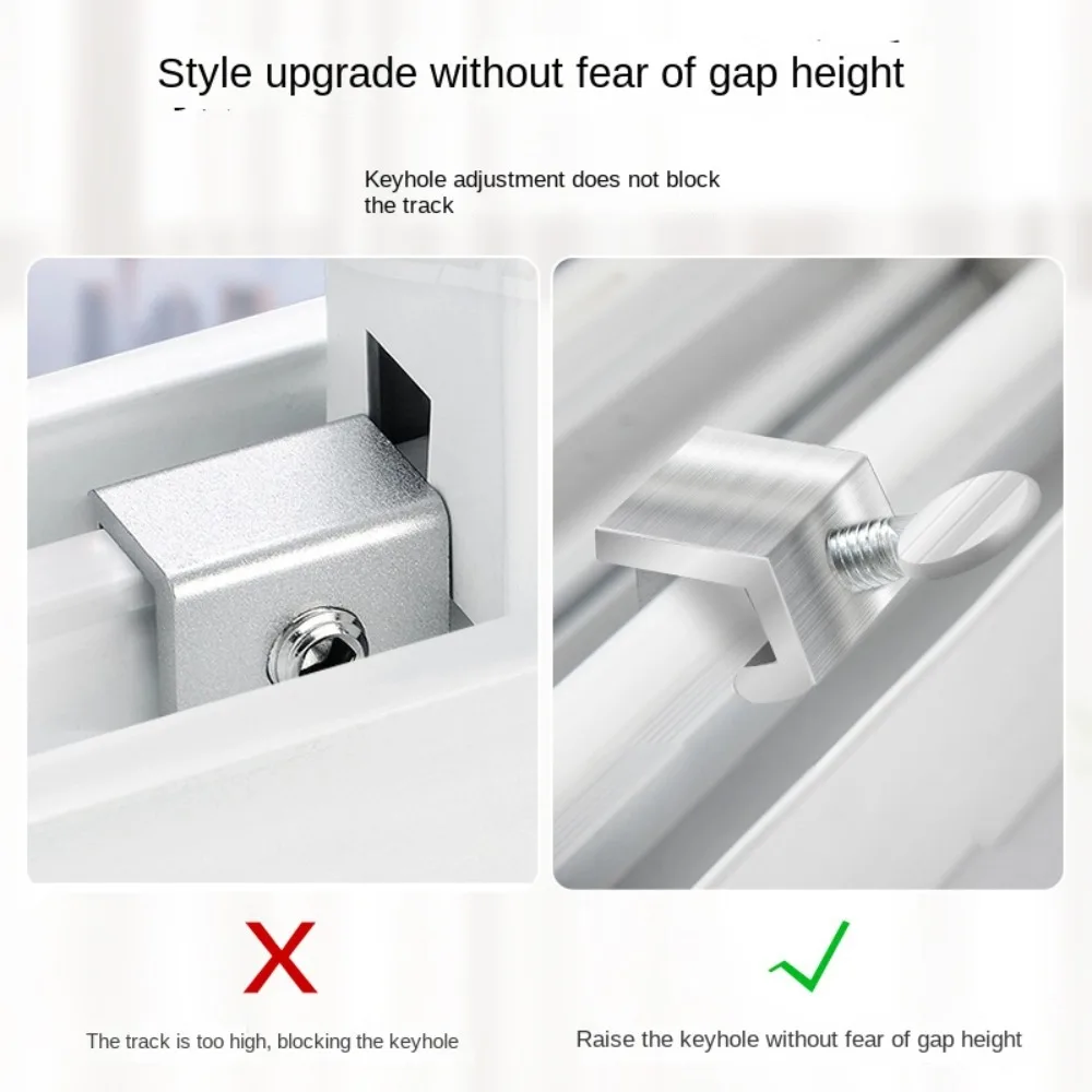 New Aluminum Alloy Window Locks Adjustable Sliding Security Sliding Door Clips Safety Window Lock Stopper Window