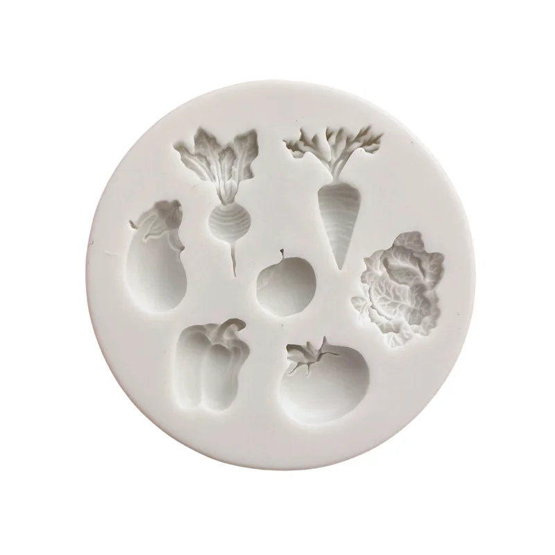 cake tools vegetable fruit Radish tomato eggplant cabbage silicone mold sugar craft fondant cake decorating mould baking tool