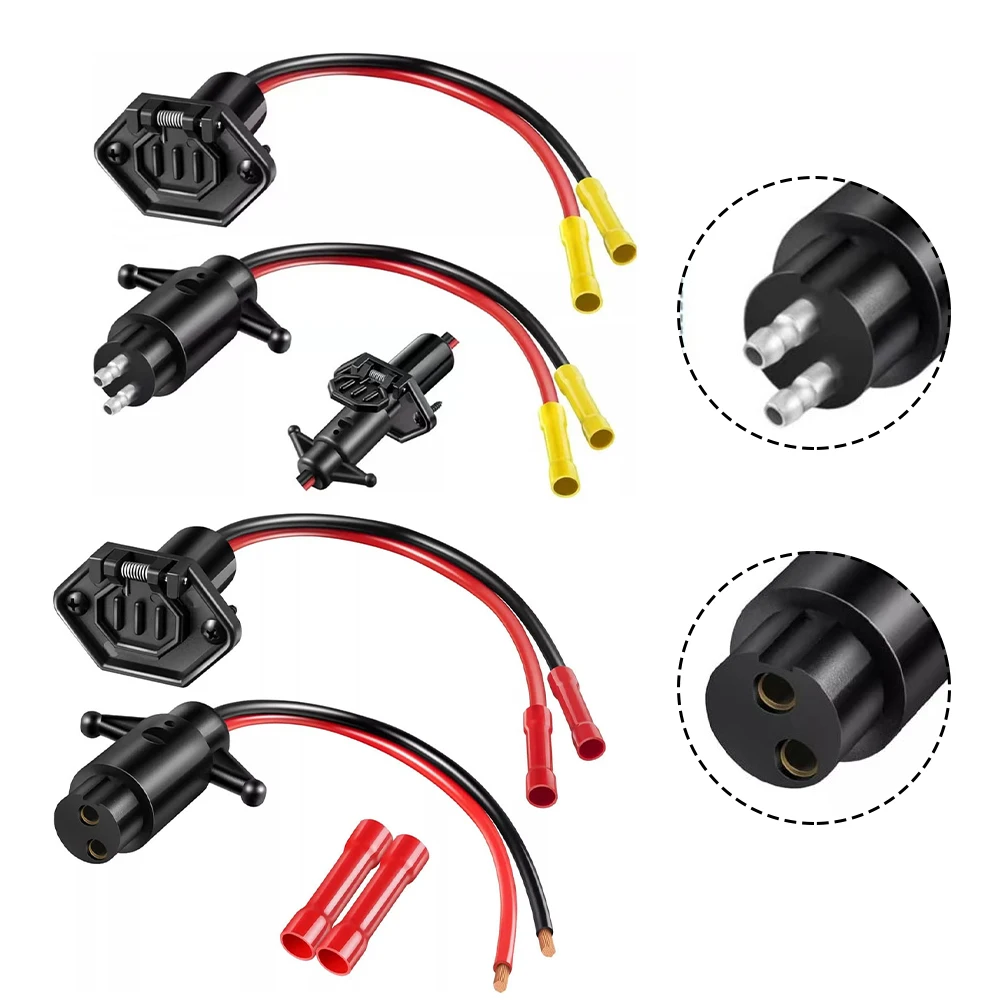 Waterproof 12V 10AWG Trolling Motor Receptacle Kit Male Female Connector to Support Reliable Marine Motor Operation