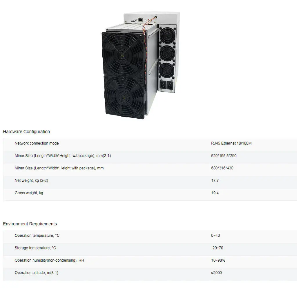 اشتري 2 واحصل على 1 مجانًا Bitmain Antminer E9 Pro 3680Mh/s 2200W ETC Asic Miner 0.6J/M Bulid-in PSU
