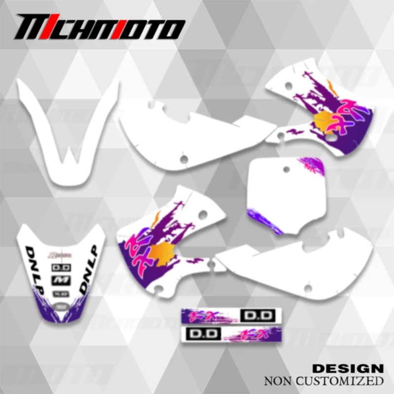 MCHMFG motosiklet grafik çıkartması Sticker kitleri için Kawasaki KX65 KX 65 2000 - 2021 numarası adı arka plan özel