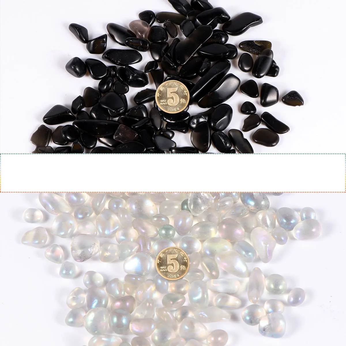 

Natural Crystal Stones Moonlight Colored Obsidian Decorative Pebbles For Aquarium Fish Tank Vase Flowerpot Decoration