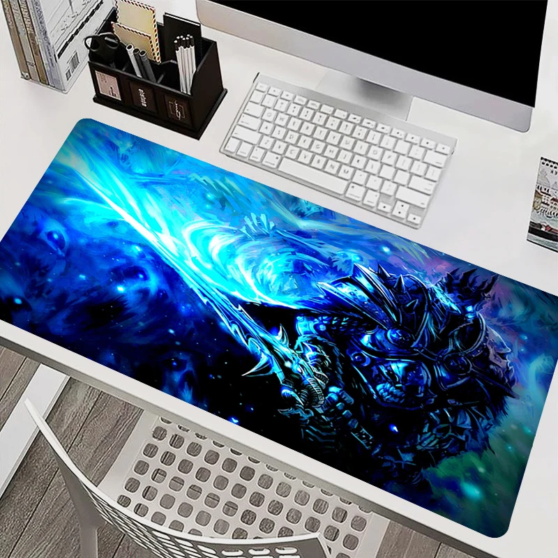 World of Warcraft Lich King Gaming Mouse Pad Laptop Accessories Game Cabinet Keyboard Pad Mousepad PC Anime XXL Desk Mat Carpet