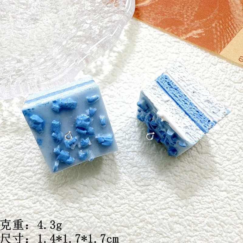 10Pcs Resin Cute Mousse Cake Pendants Resin Charms for Jewelry Making DIY Earrings Bracelet Decoration Findings Accessories