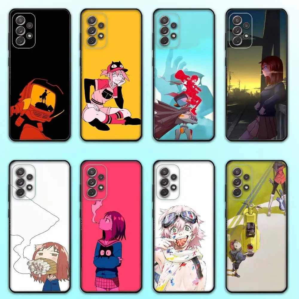 

Anime F-Flcl Phone Case For Samsung S 25,24,23,22,30,21,10,9,Ultra,Plus,Lite,FE,4,5 G Soft Black Case