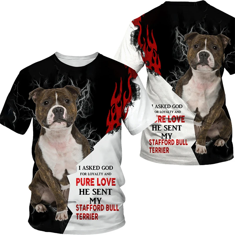 Rottweiler Dog T Shirt 3d Pet Pit Bull Printed T-shirt Womens Clothing Funny Doggy Kids Tee Shirts Gym Tracksuit Sportwear Tops