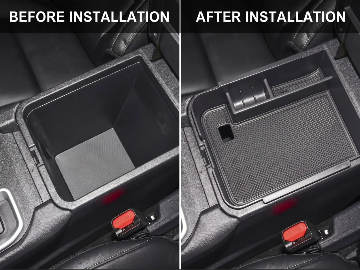 Custom Fit Armrest Box Insert Tray for Nissan Sentra Sylphy B18 Bluebird 2018+ ABS Hidden Storage Organizer Divider Accessories