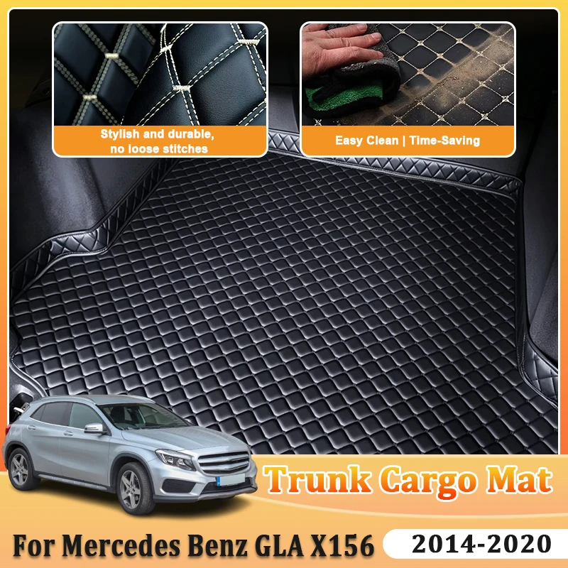 Trunk Mats For Mercedes Benz GLA X156 180 200 250 Accessories MK1 2017 2014-2020 Anti-dirty Waterproof Cushion Car Accessorios