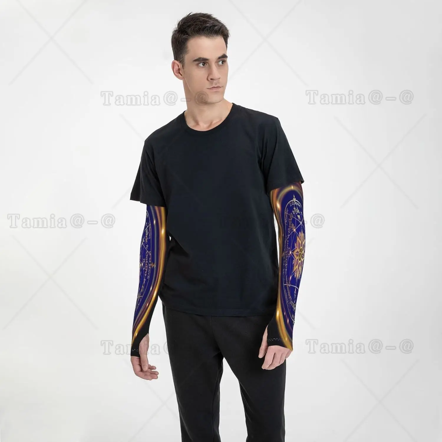Constellation Zodiac Chart Astrology Wheel Arm Sleeves Uv Protection Sun Unisex Sport Ice Silk Sleeves